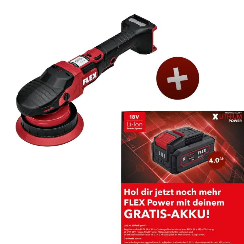 Flex Akku Exzenterpolierer mit Zwangsrotation 18V XCE 8 150 18-EC C Solo 532646 Bestseller