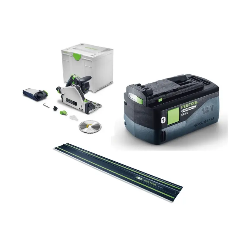 Angebot Festool Akku-Tauchsäge TSC 55 KSEB-Basic +Akkupack BP 18 Li 5,0+Führungsschiene