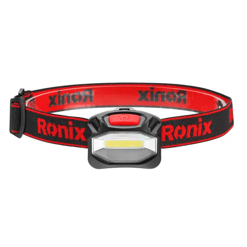 Ronix LED Stirnlampe 100 lm COB-LEDs 3 Beleuchtungsmodi Elastikband RH-4283 Neue Kollektion