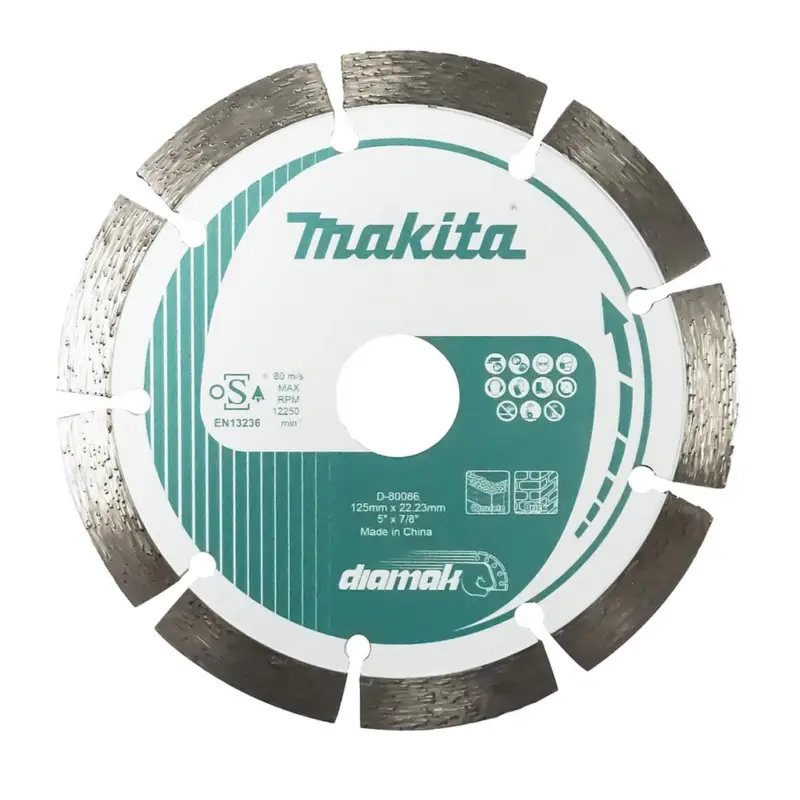 Garantierte Lieferung Makita Diamak 125mm Durchmesser Diamanttrennscheibe für Beton Ziegel D-80086