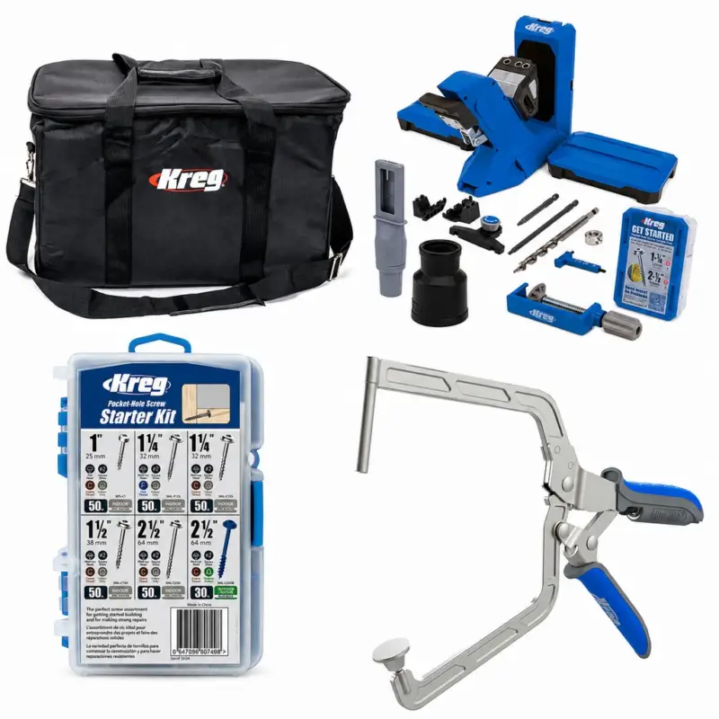 Kreg Jig Taschenloch Bohrschablone 720 KPHJ720PRO-INT+Winkelzwinge+Schr.+Tasche Solange Der Vorrat Reicht